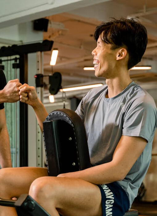 image of customer at a fitness center